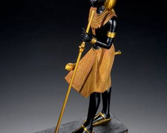 King Tutankhamun's Egyptian Guardian Statue Replica