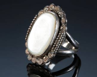 Native American Shell & Sterling Silver Ring