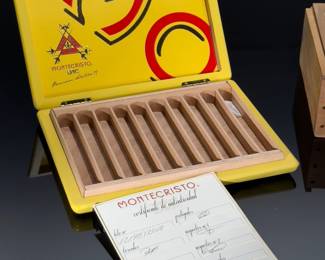 Lot of 4 Vintage Cigar Boxes Montecristo Exile Rocky Patel