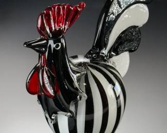 Studio Art Glass Chicken Hen Figurine