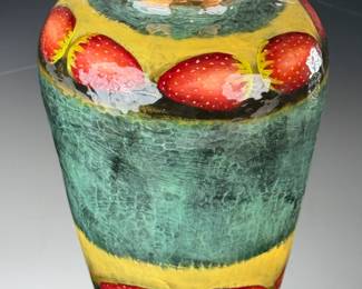 MARSAR Artey Cobre Copper Vase Strawberry Design