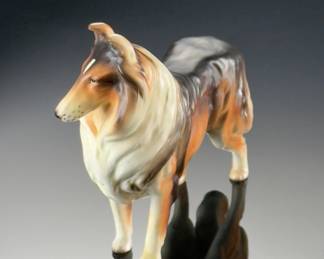 Lefton Porcelain Collie Dog Figurine
