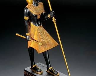 King Tutankhamun's Egyptian Guardian Statue Replica