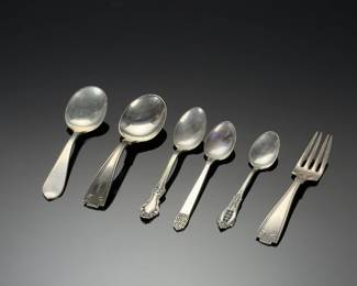 Lot Of 6 Sterling Silver Forks/Spoons