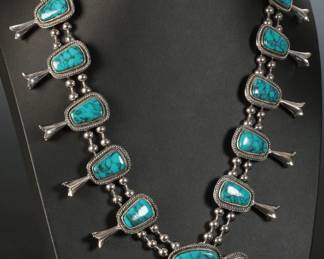 Southwestern influence Faux Squash Blossom Necklace Goldette