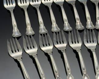 Lot of 24 Gorham Chantilly Sterling Silver Salad Forks Flatware