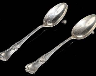 Lot of 2 Spaulding Sterling Silver Serving Spoons