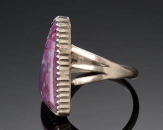 Vintage Purple Mohave Turquoise Ring SZ: 6.5 Native American Jewelry