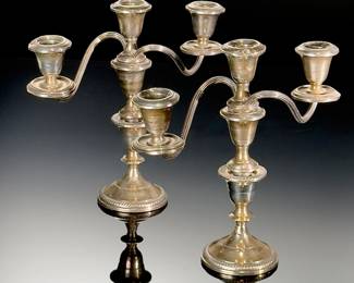 Vintage Gorham Sterling Silver Candelabras Pair
