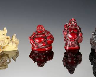 Lot of 4 Vintage Chinese/Japanese Netsuke Figures