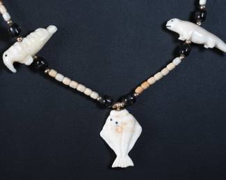 Zuni Fetish Necklace Multiple Animal
