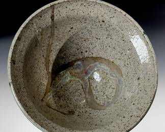 Studio Art Pottery Bowl Signed Stoneware