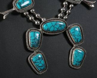Southwestern influence Faux Squash Blossom Necklace Goldette