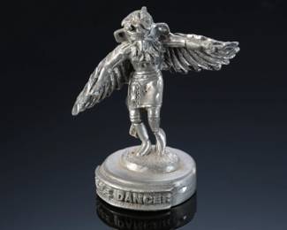 Vintage Pewter Eagle Dancer Miniature Statue Sculpture