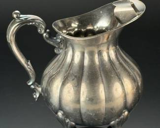 Poole Sevenoaks Silverplate Water Pitcher With Ice Lip