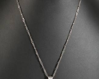 Navajo Willie Saiz Purple Charoite Pendant & Sterling Necklace Native American Jewelry