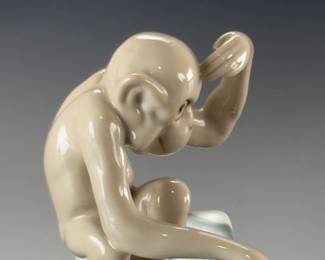 Royal Dux 82 Monkey Figurine Porcelain