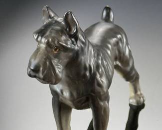 Lefton Porcelain Schnauzer Dog Figurine