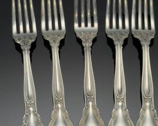 Lot of 8 Gorham Chantilly Sterling Silver Table Forks Flatware