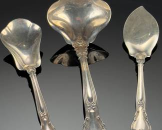 Lot of 5 Gorham Chantilly Sterling Silver Flatware Serving Pieces