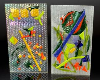 10x10 Studio Art Pottery Tile/Panel Cherry Branch & Leaf