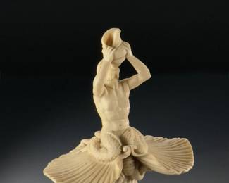Amilcare Santini Triton Greek Sculpture Italy