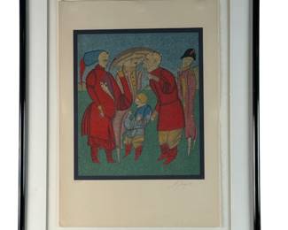 *Signed* & Numbered Mikhail Chemiakin Lithograph Carnival of St. Petersburg