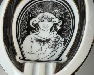 Hollohaza Hungary Porcelain Endre Szasz Trinket Dish Ashtray 780