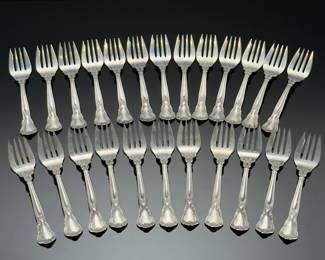 Lot of 24 Gorham Chantilly Sterling Silver Salad Forks Flatware