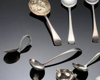 Lot of 12 Vintage Silverplate Flatware/ Serving Utensils