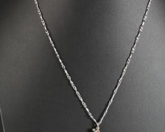 Zuni Apache Crown Dancer Kachina Multi-Stone Inlay Pendant & Necklace Native American Jewelry