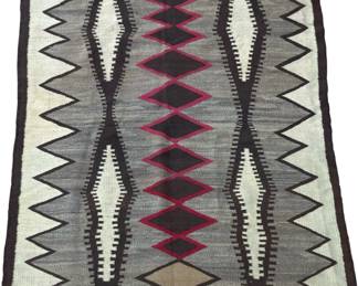 Antique Navajo Klagetoh Rug Early Native American Weaving