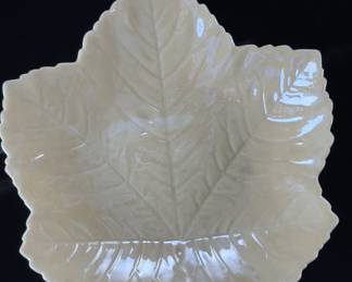 Belleek Oak Leaf Porcelain Dish