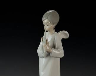 Lladro NAO Angel Playing Flute Porcelain Figurine