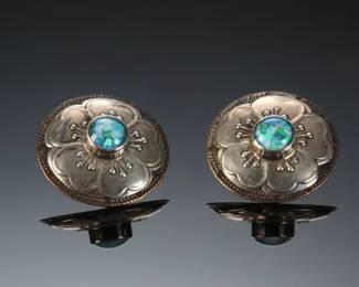 Vintage Artist Made Flower Pedal Earrings