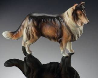 Lefton Porcelain Collie Dog Figurine