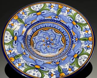 Mila Donati Hand Painted Faenza Majolica Italian Ceramic Plate Dish