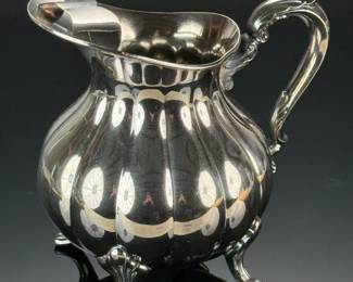 Poole Sevenoaks Silverplate Water Pitcher With Ice Lip