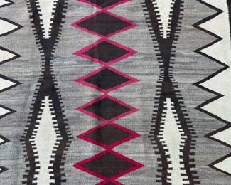 Antique Navajo Klagetoh Rug Early Native American Weaving