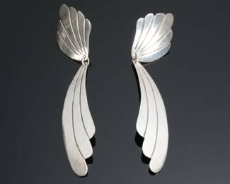 Native American Sterling Silver Drop Earrings