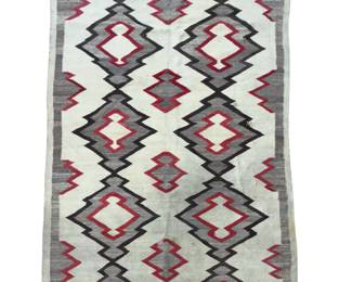 Large Antique Navajo Rug Native American Weaving 8x4ft