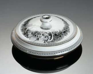 Hollohaza Hungary Porcelain Endre Szasz Lidded Bowl Bonbonniere Trinket Dish