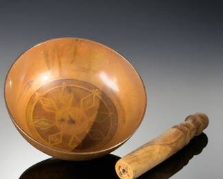 Tibetan Copper Singing Bowl with Shri Yantra