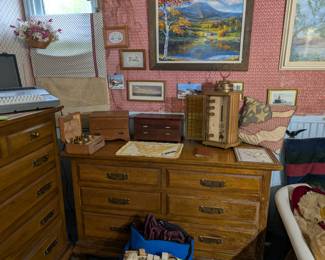 Furniture, jewelry boxes, art