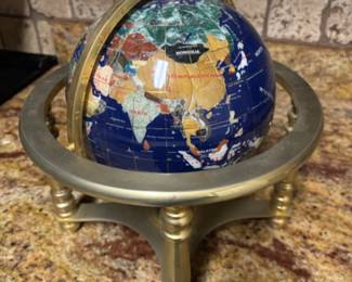 Lapis and gemstone globe