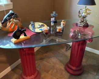 Glass top table