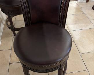 Leather counter height bar stools (Frontgate)