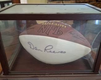 Winningest Falcons coach Dan Reeves autographed football