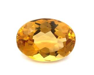 19.38 Carat Golden Citrine – Oval Cut