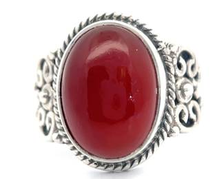 Oval Red Onyx Carnelian Ringv